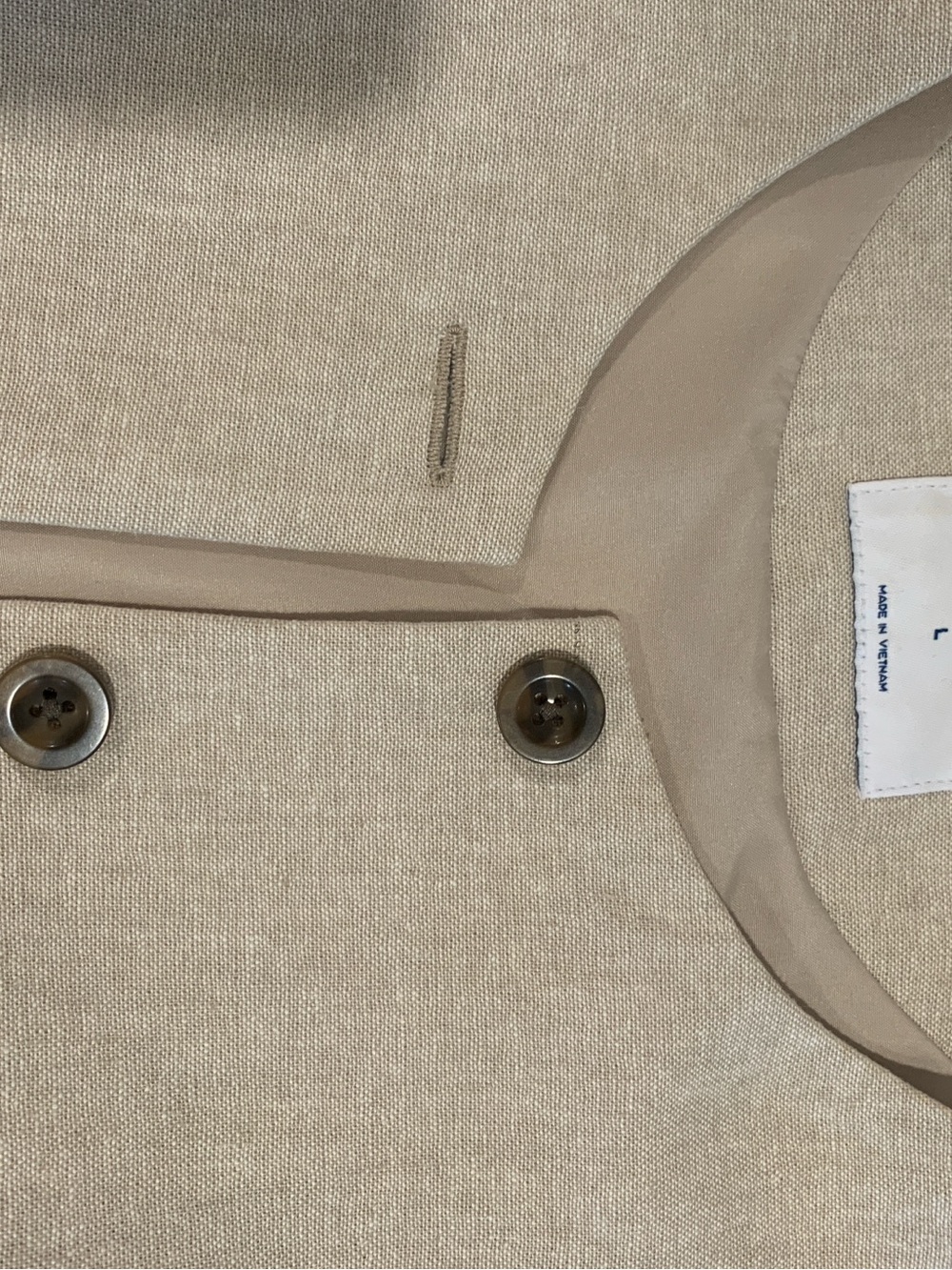 Neutral Cream Button-Front Vest - Picture 4 of 6